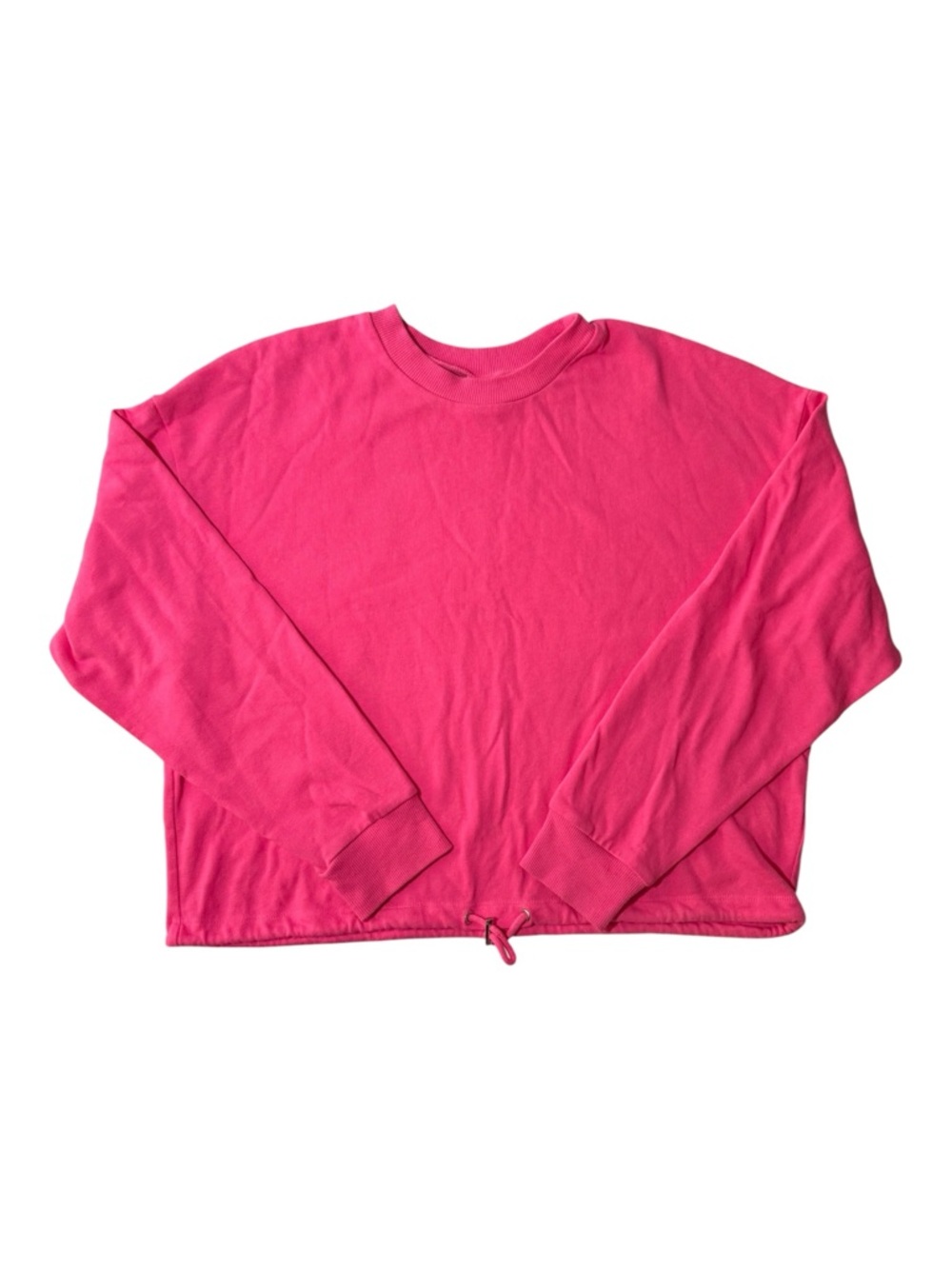 No Boundaries Pink Sweatshirt XXL Cropped Drawstring Hem Pullover